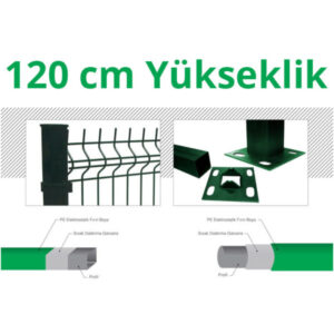 120cm Yeşil 5cm x 5cm x 1cm Çit Profil Demiri