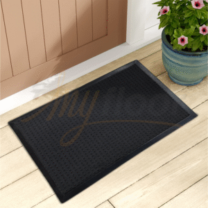 Benekli Halıdan Çamur ve Toz Sıyırıcı Çerçeveli Kapı Önü Paspası