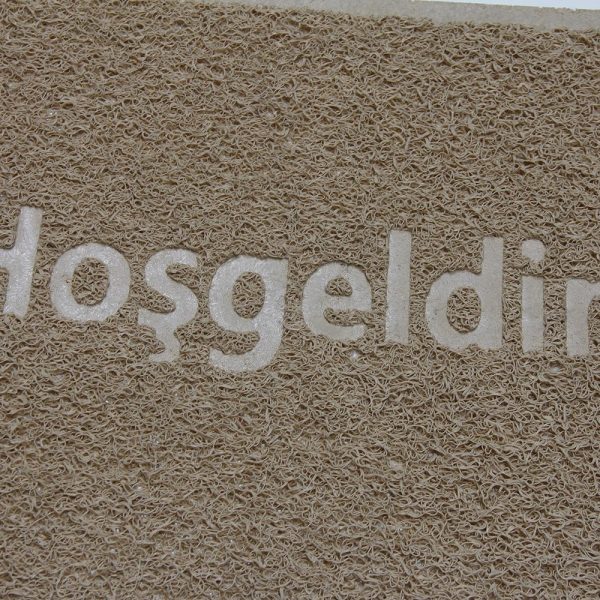 Büyük Boy Hoşgeldiniz Baskılı Kıvırcık Kapı Önü Paspası - Görsel 4