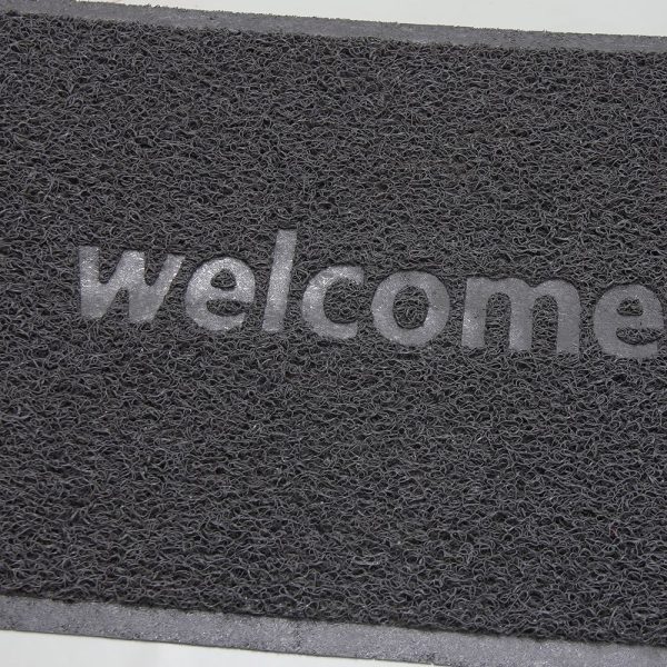 Büyük Boy Welcome Baskılı Kıvırcık Kapı Önü Paspası - Görsel 3