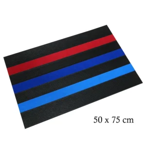 Halılı ve Deri Şeritli Toz ve Nem Alıcı Lastik Kapı Önü Paspası