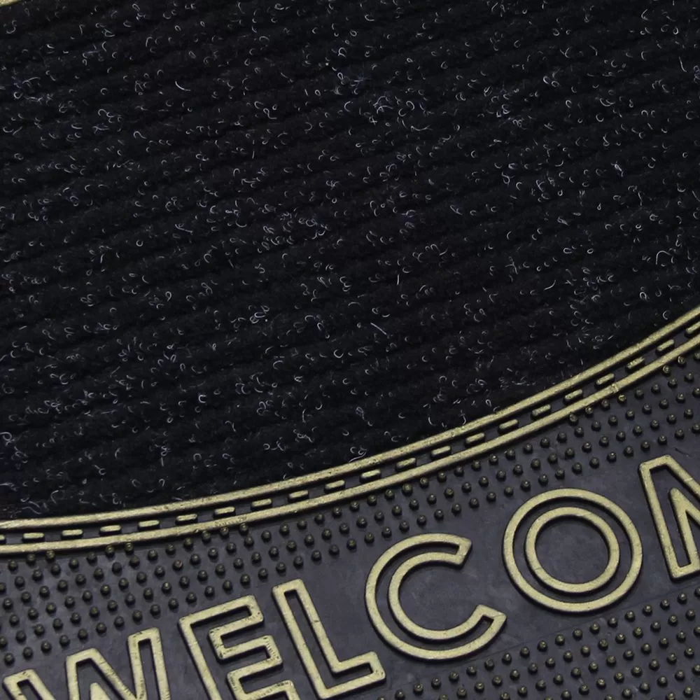 Welcome Yazılı Kauçuk Toz Tutucu Kapı Önü Paspası Gold - Görsel 2